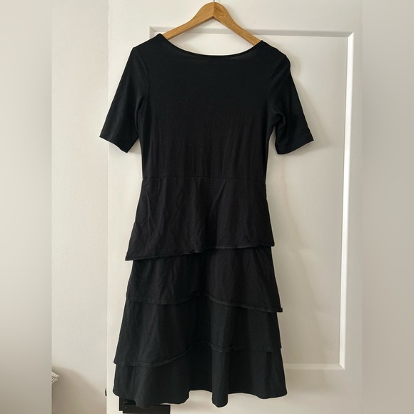 Hanna Andersson Black Tiered Ruffle Dress XS - Picture 3 of 5
